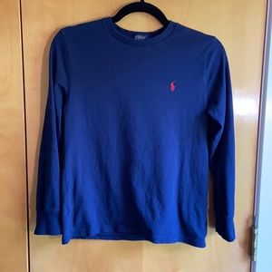 EUC Boys POLO Ralph Lauren Long Sleeve Navy Shirt